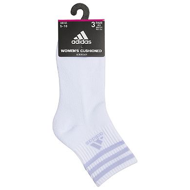 Women's adidas Cushioned 3-Stripe 3.0 High Quarter Socks 3-Pack Set