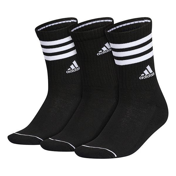 Women's adidas Cushioned 3-Stripe 3.0 3-Pack Crew Socks