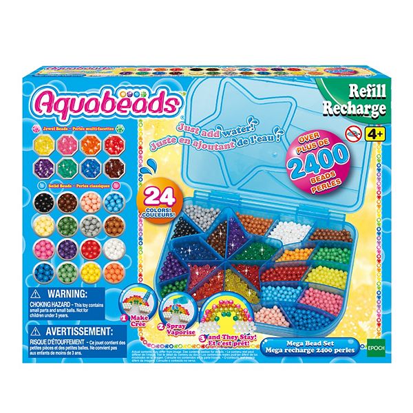 Magic Water Beads for Kids Bracelet Bracelet Set 24 Colours Aqua Beads  Refill Set 2400 Aqua Beads Kids Refill Set with Craft Accessories Aquabeads  Starter Set for Kids Girls Boys : 