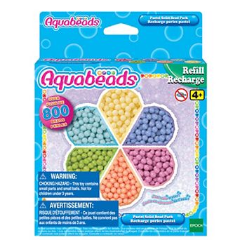 Aquabeads Pastel Solid Bead Pack, Arts & Crafts Bead Refill Kit for Children