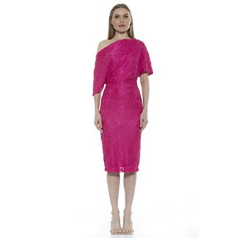 Women's ALEXIA ADMOR One-Shoulder Lace Sheath Dress
