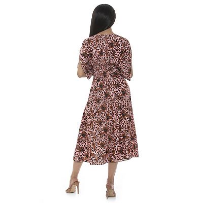 Women's ALEXIA ADMOR August Draped Fit & Flare Midi Dress