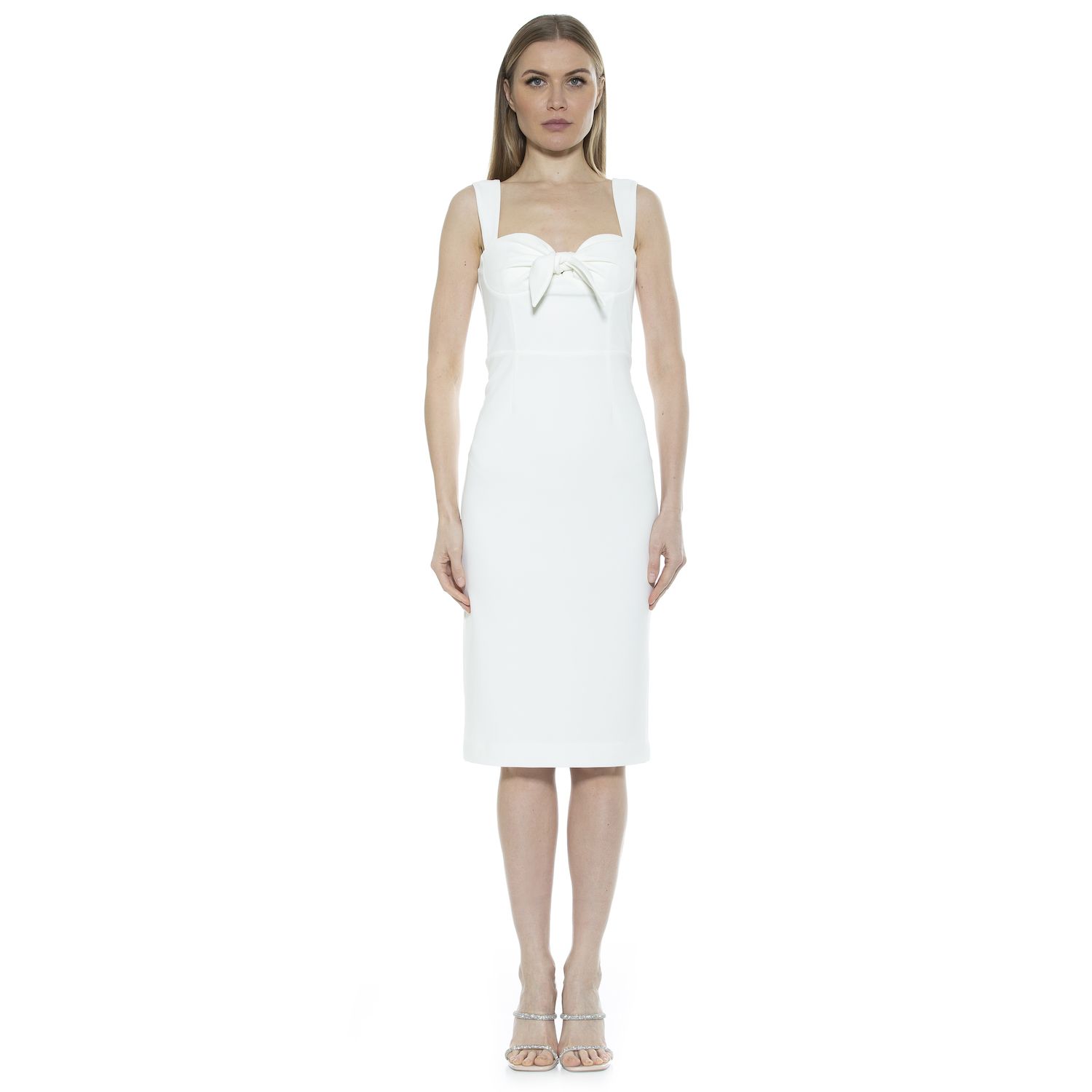 Женские платья ALEXIA ADMOR Front Bow Juniper Midi Sheath Dress