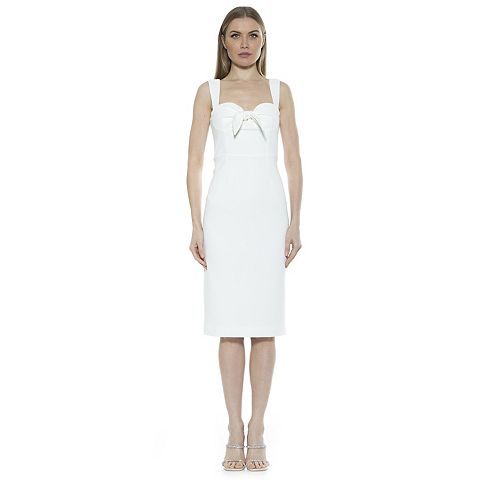 Женские платья ALEXIA Women's ALEXIA ADMOR Front Bow Juniper Midi Sheath Dress
