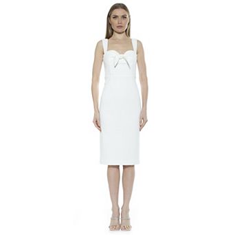 Women's ALEXIA ADMOR Front Bow Juniper Midi Sheath Dress