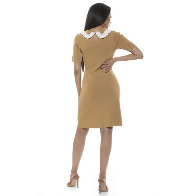 Women's ALEXIA ADMOR Collared Mini Fit & Flare Dress