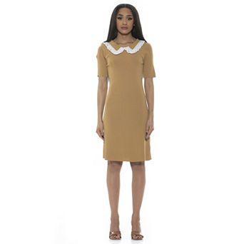 Women's ALEXIA ADMOR Collared Mini Fit & Flare Dress