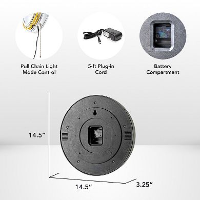 American Art Décor Corona Retro LED Neon Wall Clock