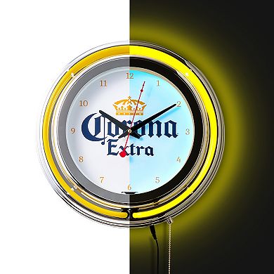 American Art Décor Corona Retro LED Neon Wall Clock