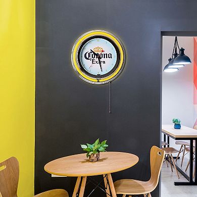 American Art Décor Corona Retro LED Neon Wall Clock