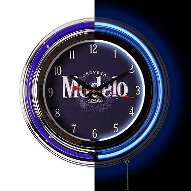 American Art Décor Modelo Retro LED Neon Wall Clock