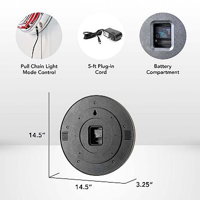 American Art Décor Shelby Retro LED Neon Wall Clock