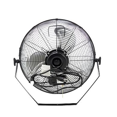 Vie Air Dual Function 18 Inch Wall Mountable Tilting Fan with 3 Speed Motor in Black