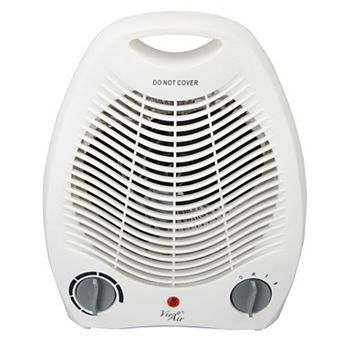 Vie Air 1500W Portable 2 Settings White Office Fan Heater with Adjustable Thermostat