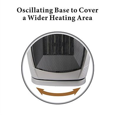 Optimus Portable Oscillating Ceramic Heater with Thermostat