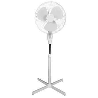 Optimus 16 in Oscillating Stand Fan in White