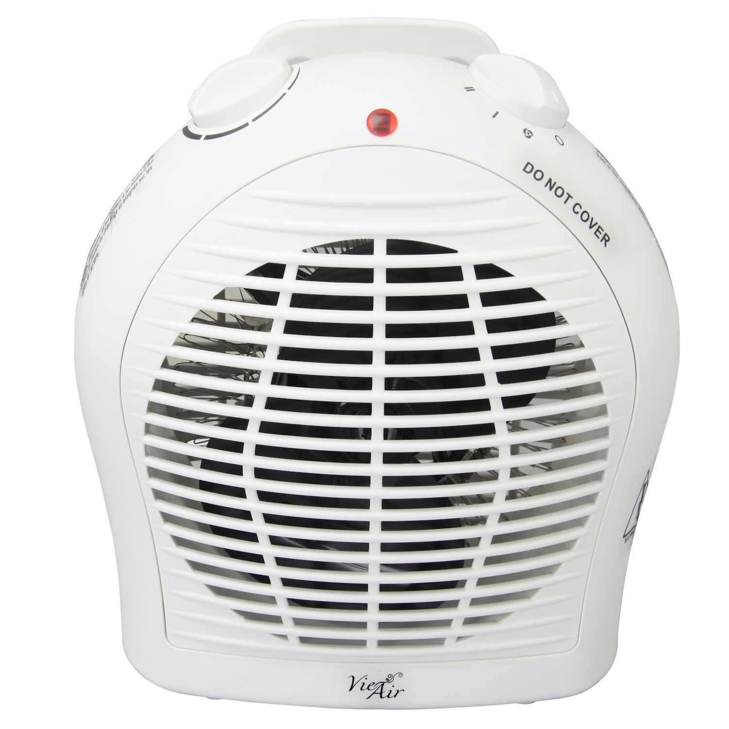 1500W Portable Fan Heater – 2 Heat Settings, Adjustable Thermostat, Tip-Over Safety, ETL Listed