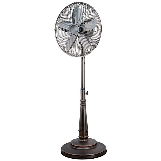 Optimus 16 Inch Retro Oscillating Stand Fan with Oil Rubbed Bronze