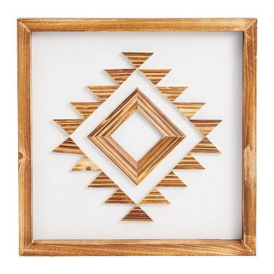 Wooden Southwest Geometric Wall Decor (13 x 13 Inches)