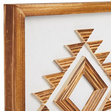 Wooden Southwest Geometric Wall Decor (13 x 13 Inches)