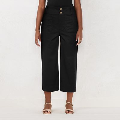 Women s LC Lauren Conrad Super High Rise Wide Leg Crop Pants