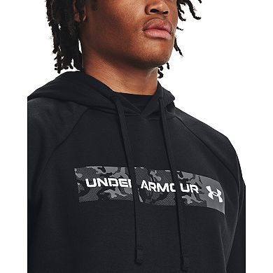 Men's Under Armour Rival Fleece Camo Chest Stripe Logo Hoodie