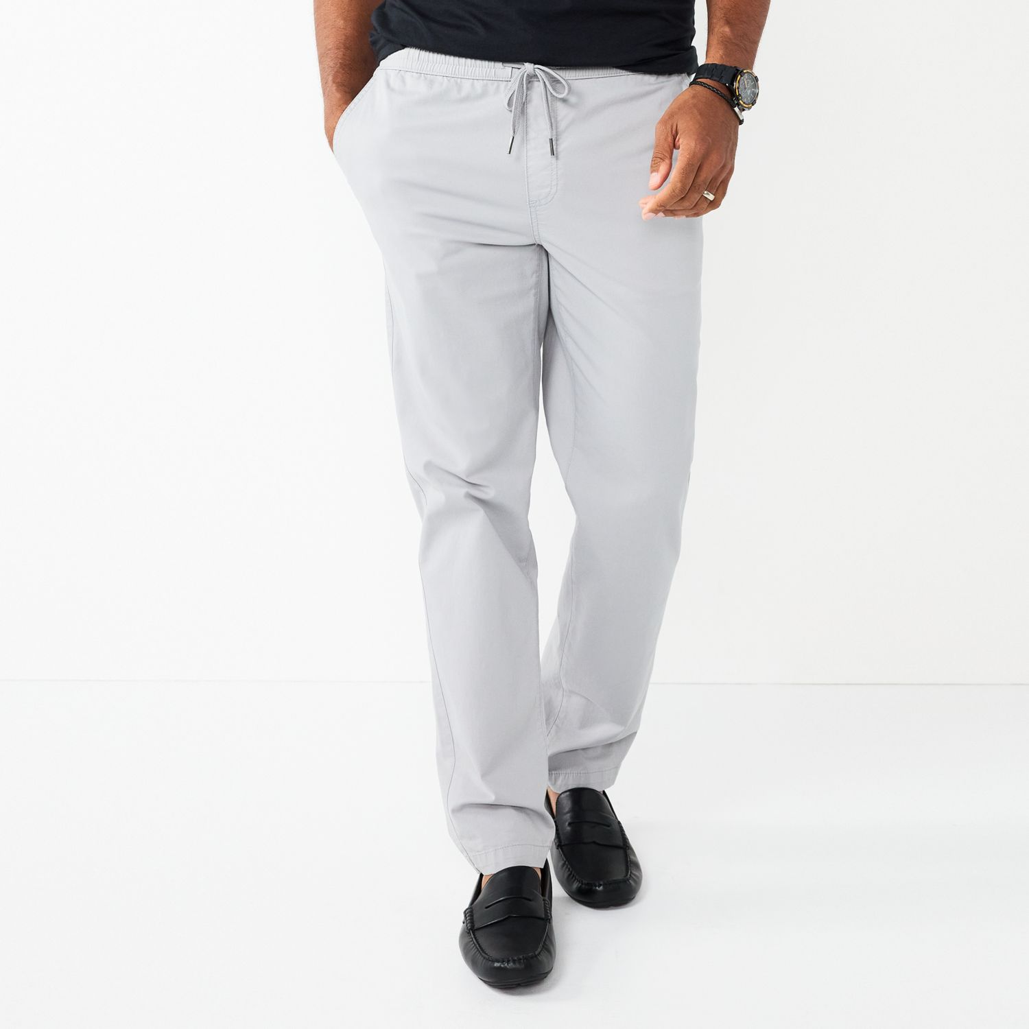 Мужские брюки Sonoma Goods For Life Slim-Fit Pull-On, цвет: Alloy — фото 1