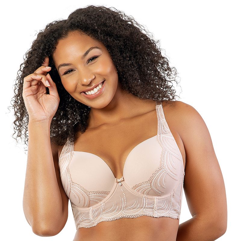 Parfait Pearl Longline Plunge Bra P6091, Women's, Size: 36 GG, Cameo Pink