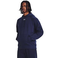 Under Armour Men's Essential Fleece Hoodie, Blue, L at  Men's  Clothing store