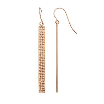 Au Naturale 14k Gold Drop Bar Earrings