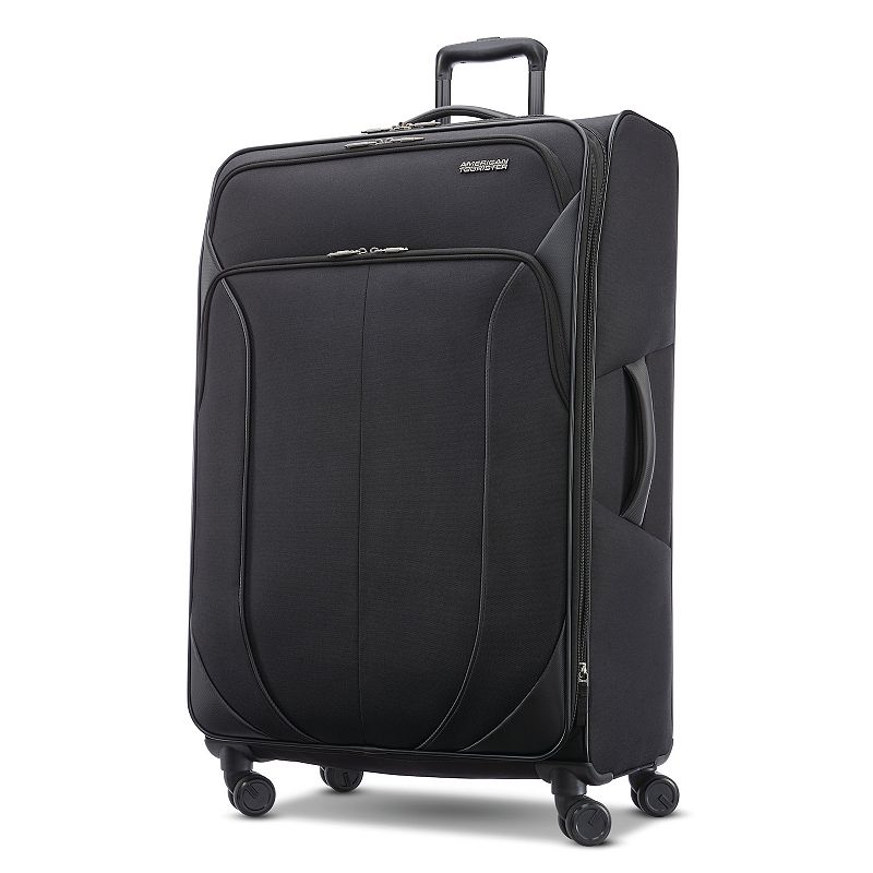 American Tourister 4 Kix 2.0 Softside Spinner Luggage, Black, 28 INCH