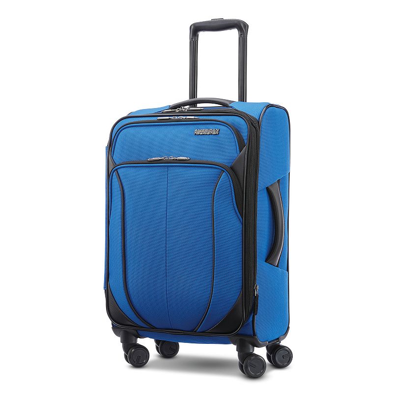 American Tourister 4 Kix 2.0 Softside Spinner Luggage, Blue, 28 INCH