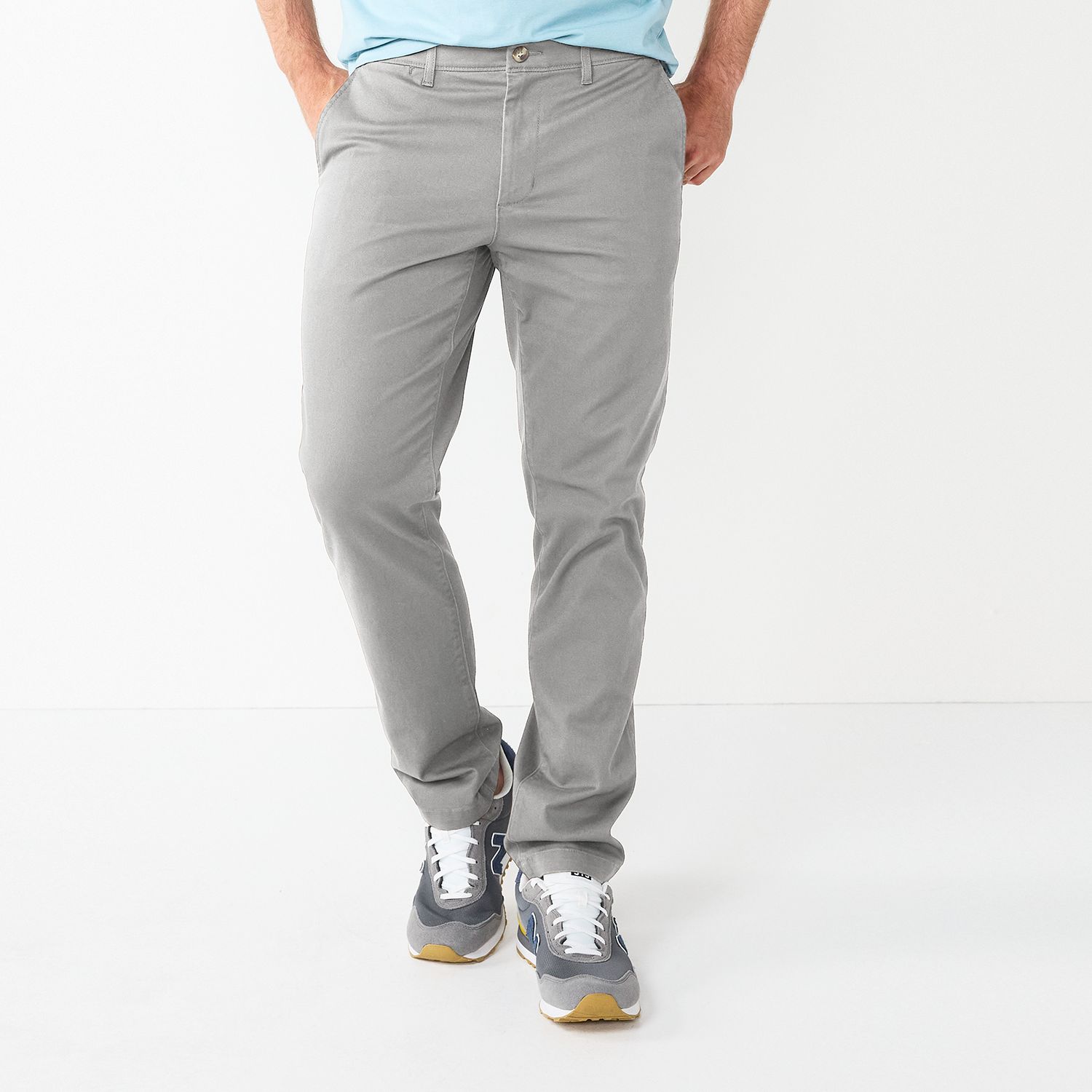 Мужские чиносы Sonoma Goods For Life Flexwear, зауженные, цвет: Alloy