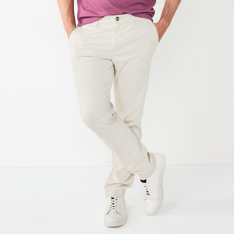 Men's Sonoma Goods For Life® Flexwear Slim-Fit Chinos, Size: 40X29, Brown Trap