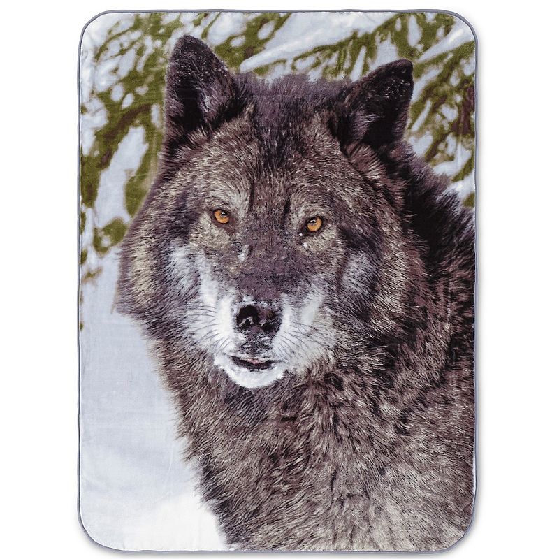 Shavel Home Gray Wolf High Pile Oversized Luxury Throw, Multicolor