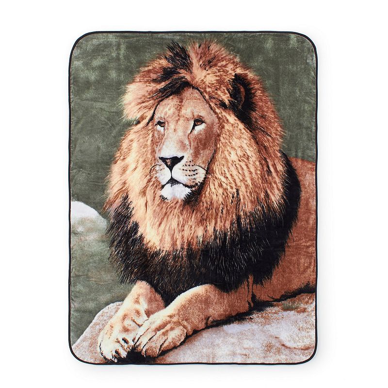 Shavel Home Lion High Pile Oversized Luxury Throw, Multicolor