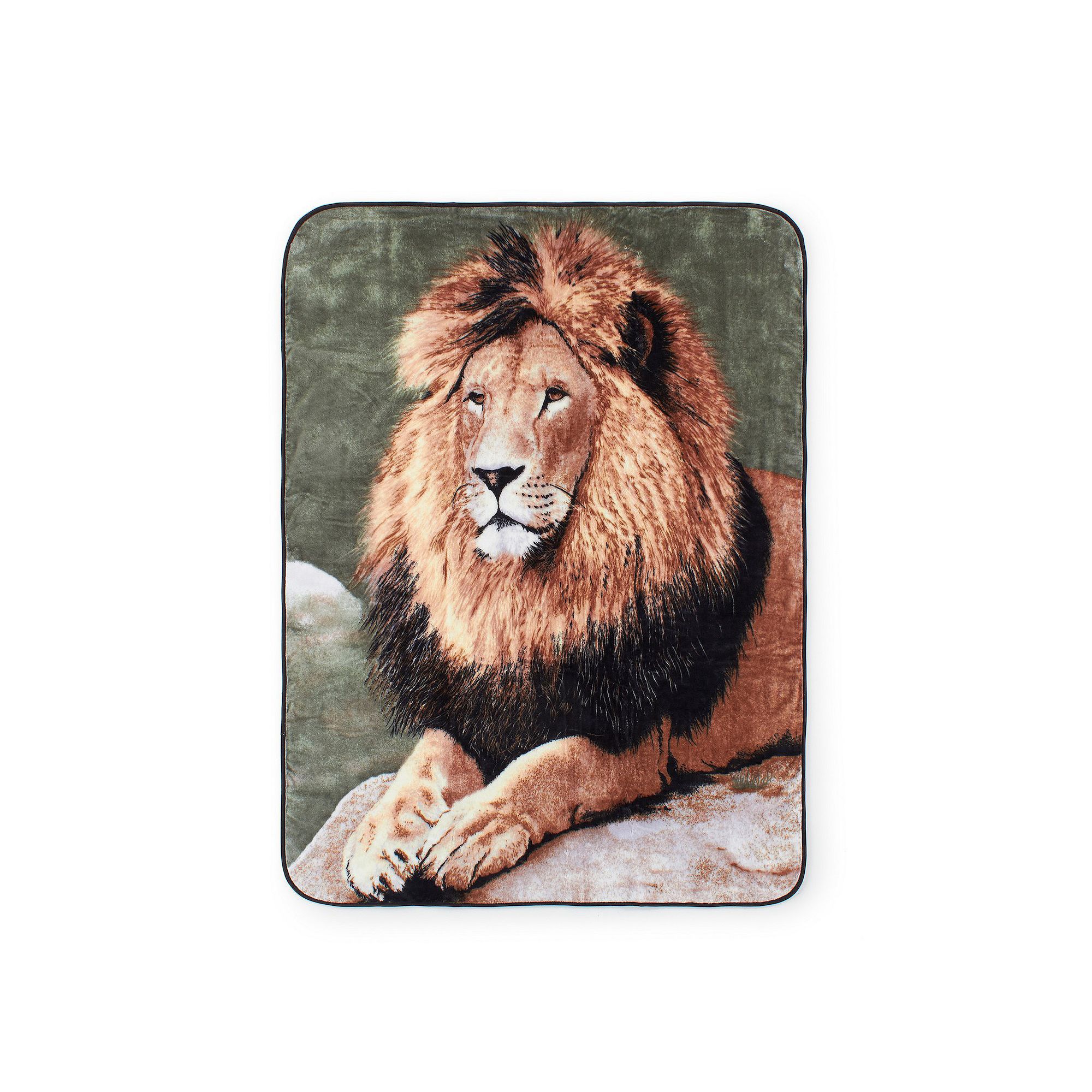 Shavel Home Products High Pile Oversized Luxury Throw, Lion
