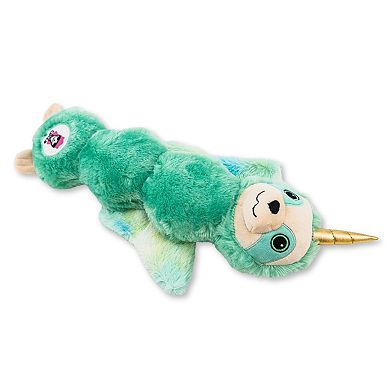 Winged Sloth Squeaker Dog Chew Toy Magical Creature Plush Dog Toy Mint