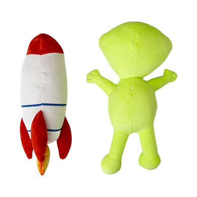 Out Of This World Crinkle And Squeaky Plush Dog Toy Combo