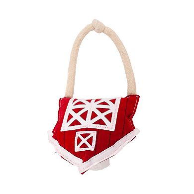 Vegan Leather Red Barn Eco Friendly Dog Chew Toy