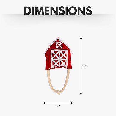 Vegan Leather Red Barn Eco Friendly Dog Chew Toy