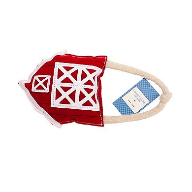 Vegan Leather Red Barn Eco Friendly Dog Chew Toy