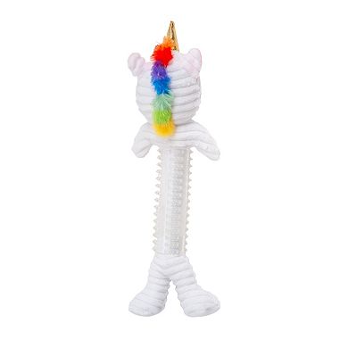 Country Living Skinny Slim Unicorn Corduroy Squeaker Dog Chew Toy Plush Dog Toy