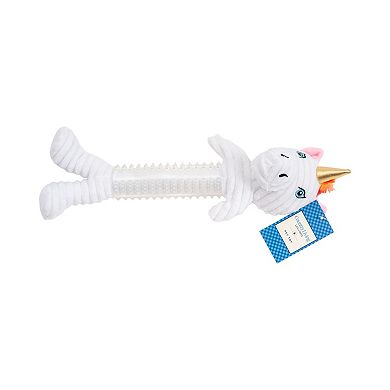Country Living Skinny Slim Unicorn Corduroy Squeaker Dog Chew Toy Plush Dog Toy