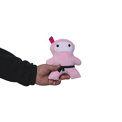 Ninja Plush Dog Chew Toy Gift Set, Plush Dog Toy Pink & Black