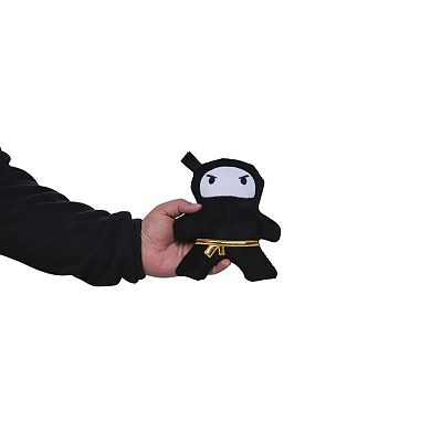 Ninja Plush Dog Chew Toy Gift Set, Plush Dog Toy Pink & Black