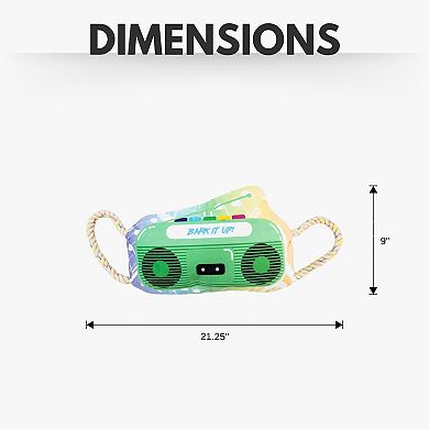 Retro Boombox Squeaker Dog Chew Toy