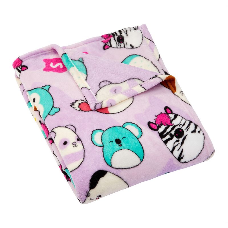 Squishmallows Squish Me Super Soft Microraschel Throw Blanket, Multicolor