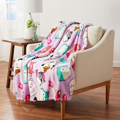 Squishmallows Squish Me Super Soft Microraschel Throw Blanket