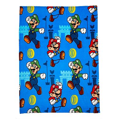 Super Mario Microraschel Throw Blanket
